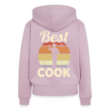 Cooking lover - Women's Premium Organic Zip Hoodie - dusky pink - Back - Julia (174cm)