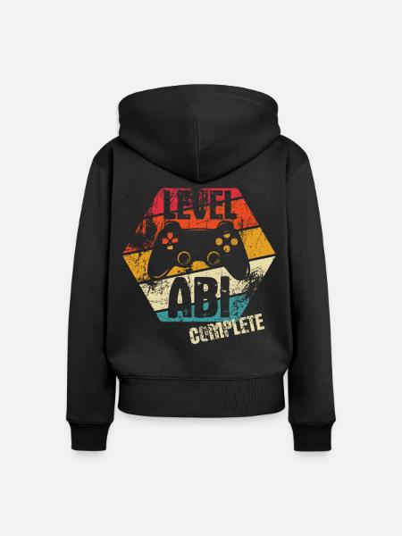 ABI - Level complete - Controller - Gamer - Frauen Premium Bio Zip Hoodie - Schwarz