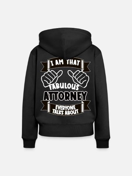 Anwalt Lustiger Spruch Geschenkidee - Frauen Premium Bio Zip Hoodie - Schwarz