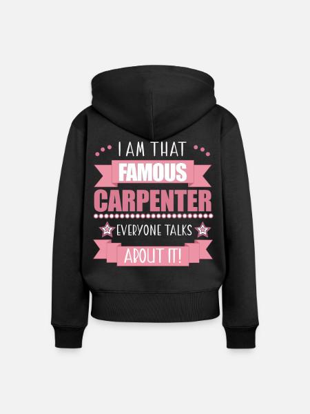 Tischlerin Beruf Damen Geschenk - Frauen Premium Bio Zip Hoodie - Schwarz