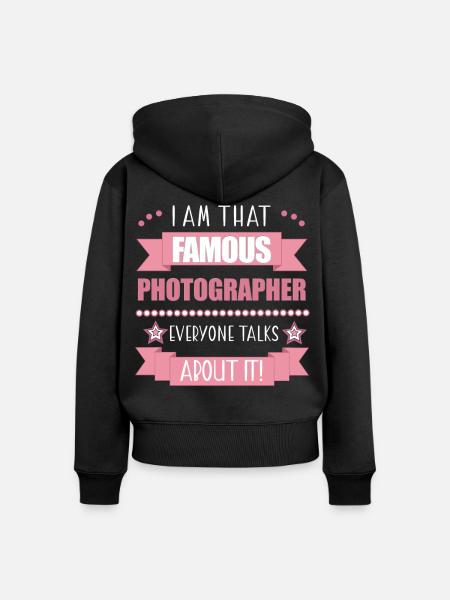Fotografin Beruf Damen Geschenk - Frauen Premium Bio Zip Hoodie - Schwarz