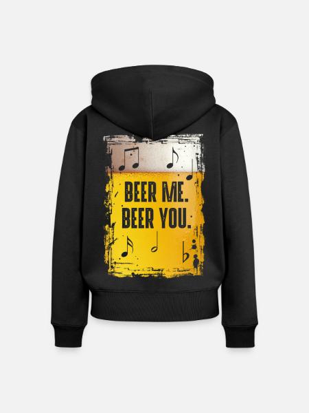 Beer Me Beer You - Frauen Premium Bio Zip Hoodie - Schwarz