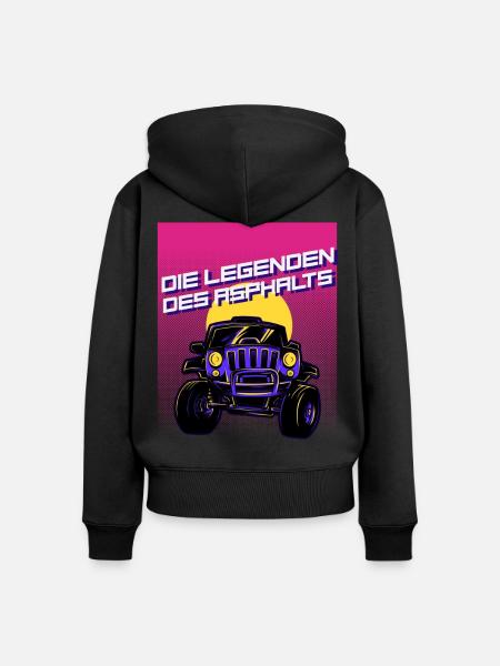Die Legenden des Asphalts - Frauen Premium Bio Zip Hoodie - Schwarz