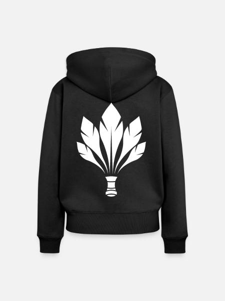Badminton Federball - Frauen Premium Bio Zip Hoodie - Schwarz