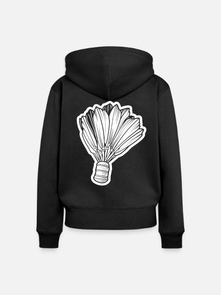Federball - Frauen Premium Bio Zip Hoodie - Schwarz