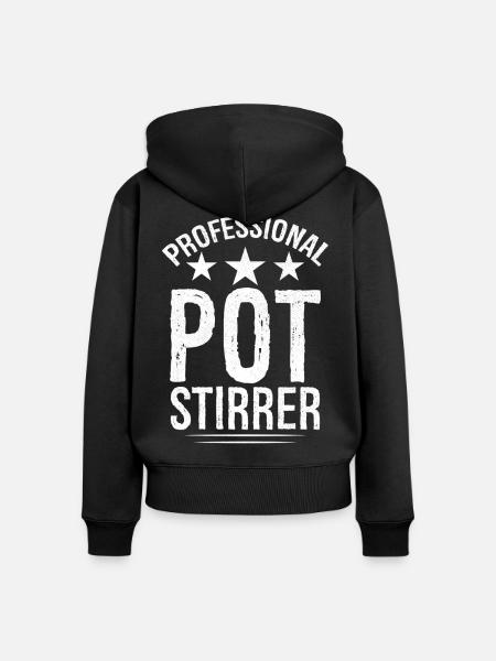 professional pot stirrer - Frauen Premium Bio Zip Hoodie - Schwarz