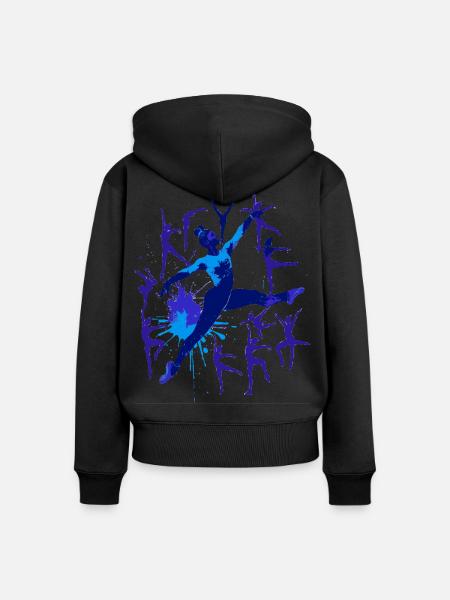 tanzen ballet4 - Frauen Premium Bio Zip Hoodie - Schwarz
