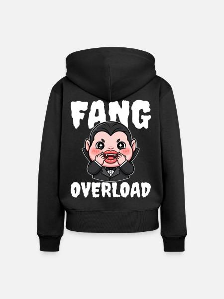 FANG_OVERLOAD - Frauen Premium Bio Zip Hoodie - Schwarz