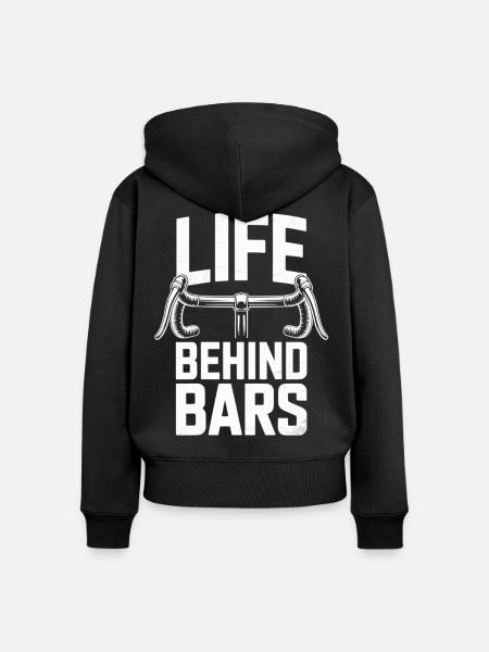Lebensstil Fahrrad Grafik - Frauen Premium Bio Zip Hoodie - Schwarz