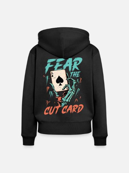 Cribbage Fear The Cut Card - Frauen Premium Bio Zip Hoodie - Schwarz