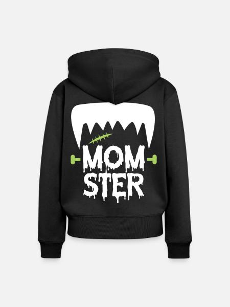 Mama - Frauen Premium Bio Zip Hoodie - Schwarz
