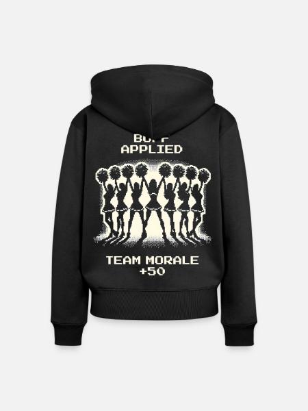 Team-Moral +50 | Cheerleading - Frauen Premium Bio Zip Hoodie - Schwarz