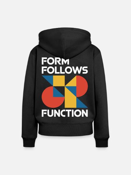Bauhaus Architektur Architekt - Frauen Premium Bio Zip Hoodie - Schwarz