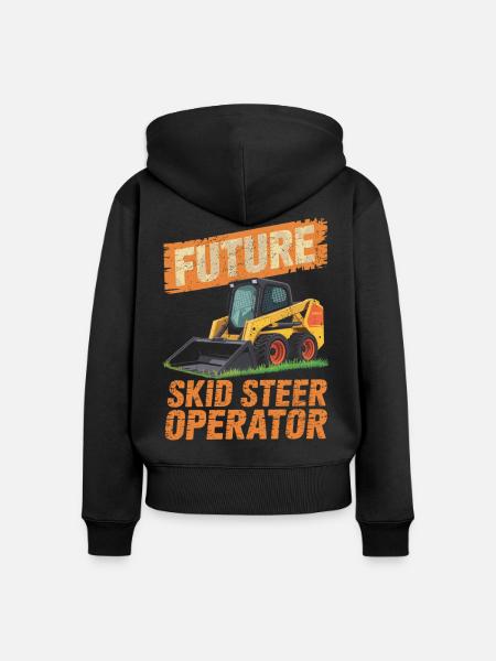 Kompaktlader Skid Steer Operator - Frauen Premium Bio Zip Hoodie - Schwarz