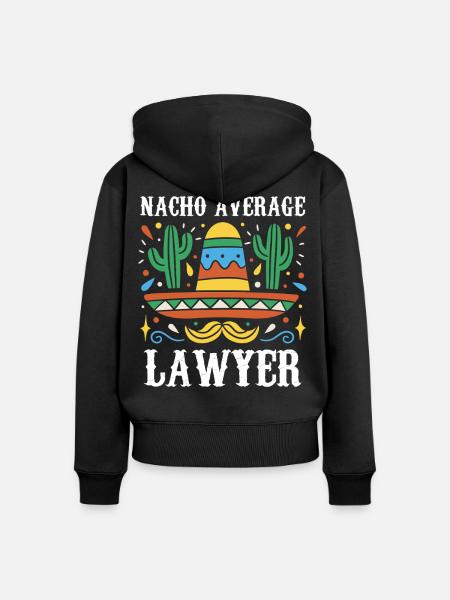 Nacho Average Lawyer Illustration - Frauen Premium Bio Zip Hoodie - Schwarz