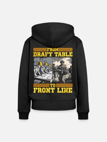Militär Mechaniker - Frauen Premium Bio Zip Hoodie - Schwarz