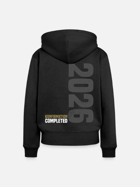 Glückwunsch Konfirmation 2026 - Frauen Premium Bio Zip Hoodie - Schwarz