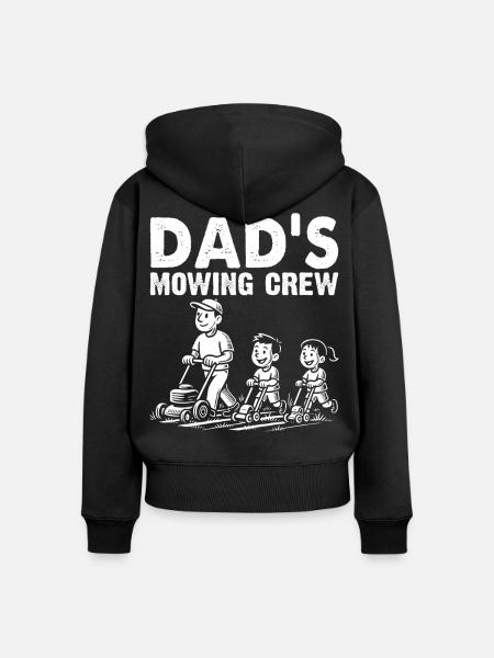 Dads Mowing Crew - Frauen Premium Bio Zip Hoodie - Schwarz