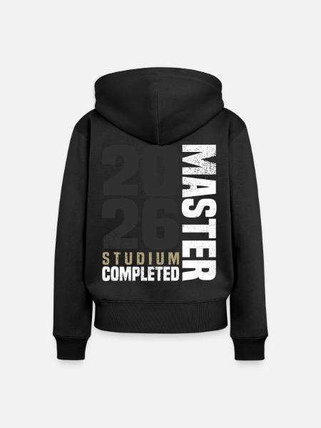 Master Abschluss 2026 - Frauen Premium Bio Zip Hoodie - Schwarz