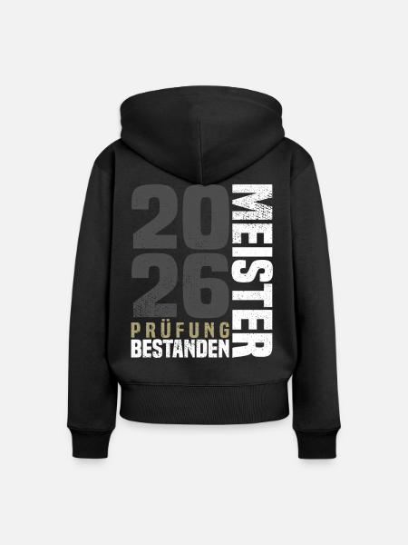 Meister Prüfung 2026 - Frauen Premium Bio Zip Hoodie - Schwarz