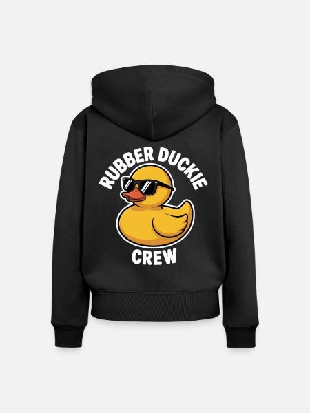 GummiEnte Crew Sonnenbrille - Frauen Premium Bio Zip Hoodie - Schwarz