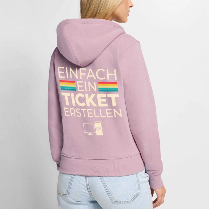 Science Coder CRÉEZ SIMPLEMENT UN BILLET DRÔLE Sweat à capuche zippé Premium bio Femme