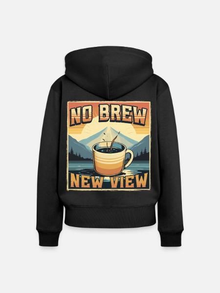 Kaffeeentzug Ex-Kaffeetrinker No Brew New View - Frauen Premium Bio Zip Hoodie - Schwarz