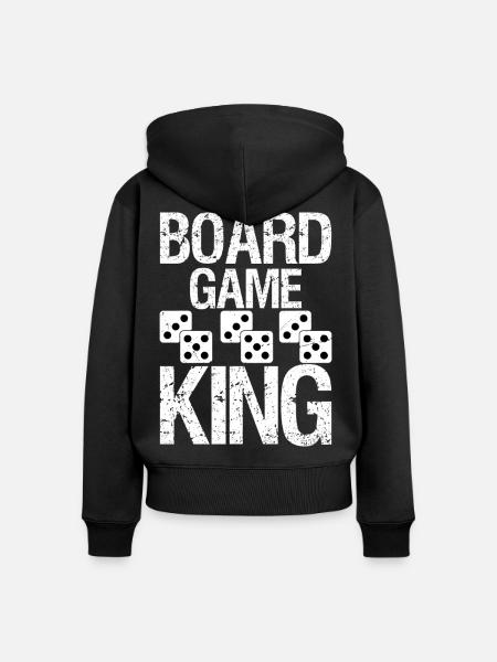 board game king - Frauen Premium Bio Zip Hoodie - Schwarz