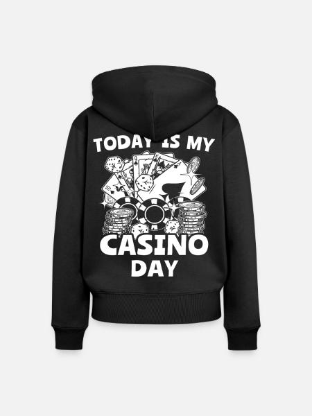 Casino - Frauen Premium Bio Zip Hoodie - Schwarz