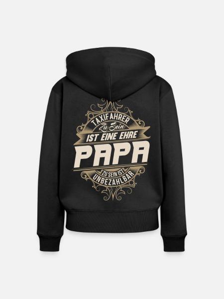 Taxifahrer Papa - Frauen Premium Bio Zip Hoodie - Schwarz