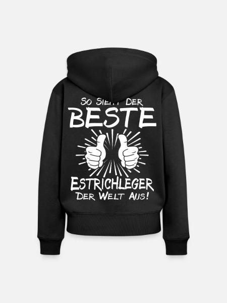 Bester Estrichleger - Frauen Premium Bio Zip Hoodie - Schwarz
