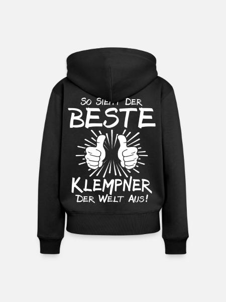 Bester Klempner - Frauen Premium Bio Zip Hoodie - Schwarz
