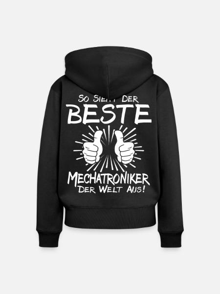 Bester Mechatroniker - Frauen Premium Bio Zip Hoodie - Schwarz
