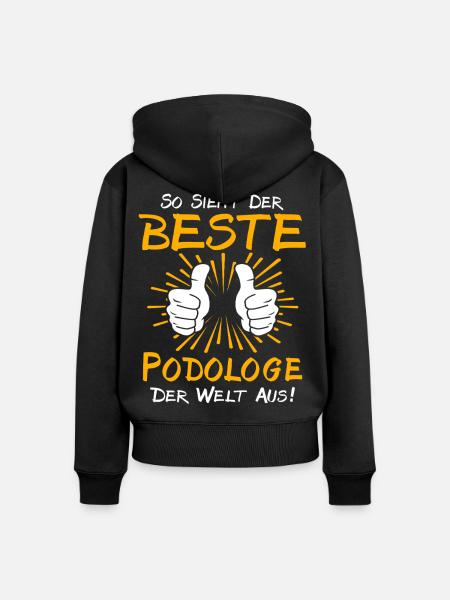 Podologe Geschenkidee - Frauen Premium Bio Zip Hoodie - Schwarz