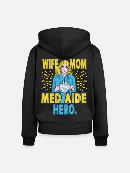 Medizinische Fachangestellte MFA Mutter - Frauen Premium Bio Zip Hoodie - Schwarz