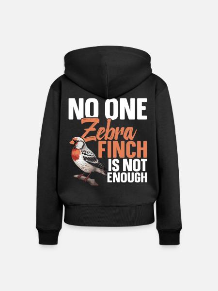 Zebrafinken-Futterhäus-Käfig für Zebras - Frauen Premium Bio Zip Hoodie - Schwarz