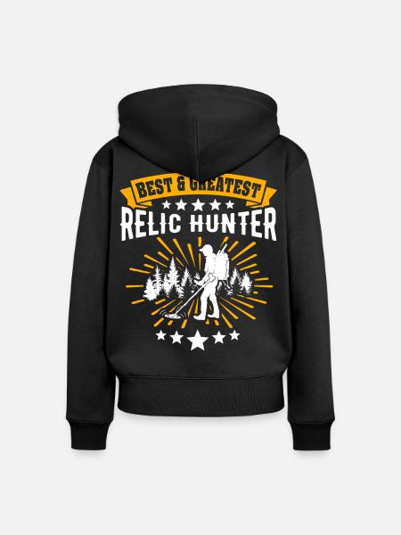 Reliktesucher Relikte Suchen - Frauen Premium Bio Zip Hoodie - Schwarz
