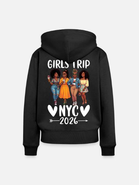 NYC Girls Trip 2026 - Frauen Premium Bio Zip Hoodie - Schwarz
