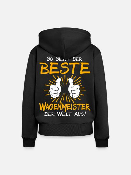 Wagenmeister Geschenkidee - Frauen Premium Bio Zip Hoodie - Schwarz