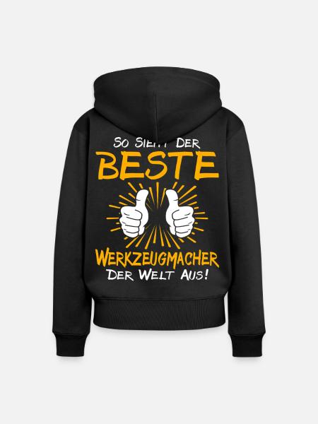 Werkzeugmacher Geschenkidee - Frauen Premium Bio Zip Hoodie - Schwarz