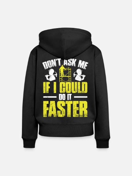Gerüstbaugerüst für Gerüstarbeiter - Frauen Premium Bio Zip Hoodie - Schwarz