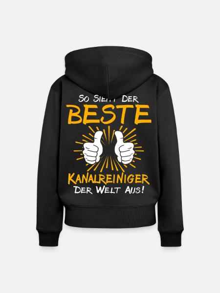 Kanalreiniger Geschenkidee - Frauen Premium Bio Zip Hoodie - Schwarz