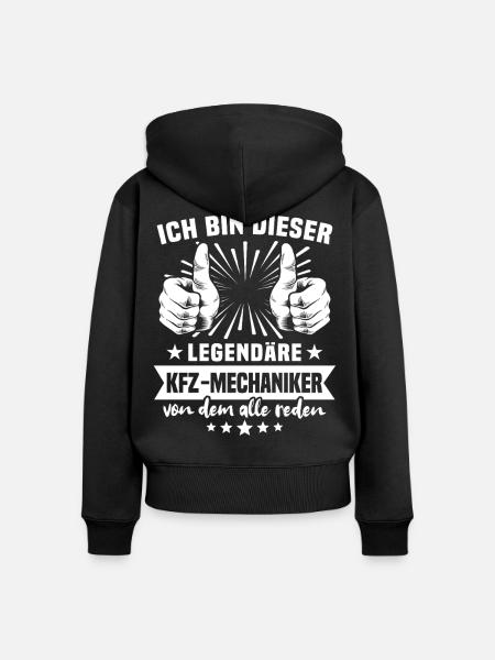 KFZ-Mechaniker Legende - Frauen Premium Bio Zip Hoodie - Schwarz