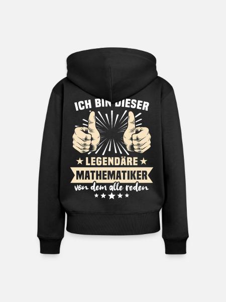 Mathematiker Sprüche - Frauen Premium Bio Zip Hoodie - Schwarz