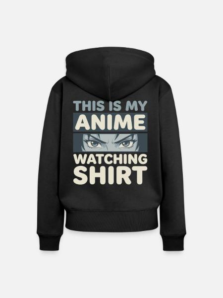 Fokus an: Das ultimative Anime-Shirt - Frauen Premium Bio Zip Hoodie - Schwarz