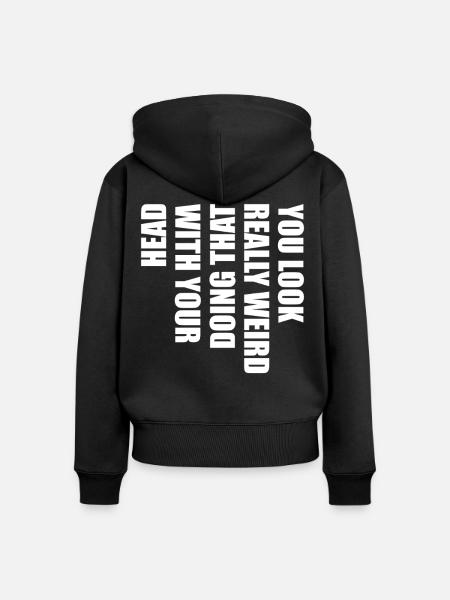 Klartext Typo Statement - Frauen Premium Bio Zip Hoodie - Schwarz