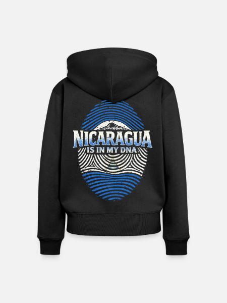 Nicaragua Nicaragisch - Frauen Premium Bio Zip Hoodie - Schwarz