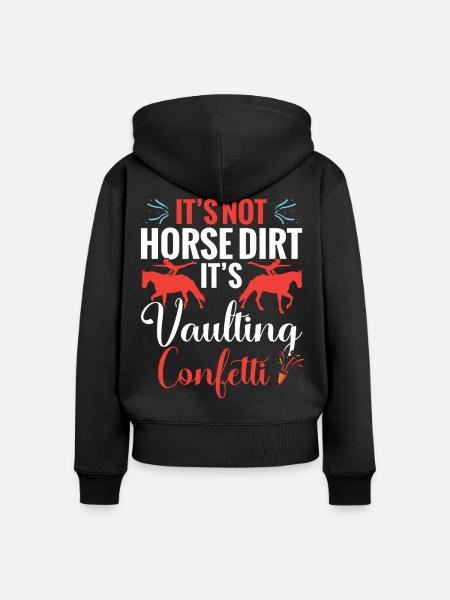 Pferdevaulter-Dinge Vaulting-Ausrüstung Künstlerisch - Frauen Premium Bio Zip Hoodie - Schwarz