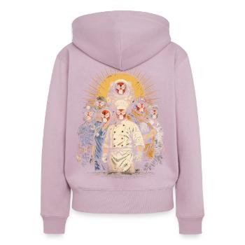 Lucha Libre Luchador - Sweat à capuche zippé Premium bio Femme - rose poudré - Dos - Julia (174cm)
