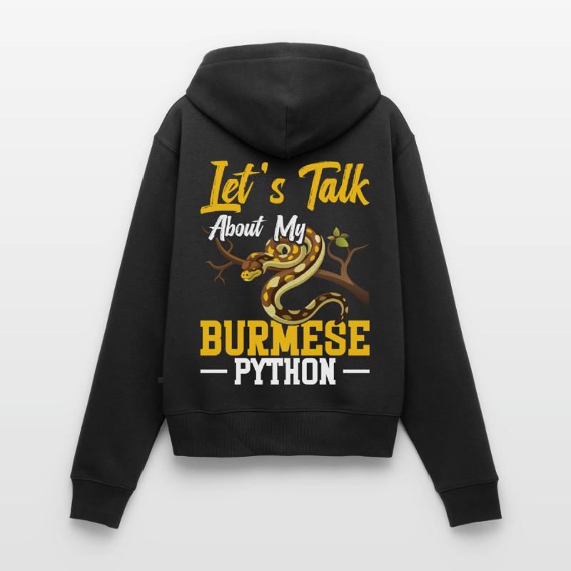 Burmesischer Python-Besitzer Schlangenterrarium Hide Python Frauen Premium Bio Zip Hoodie